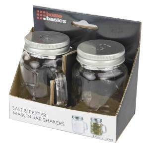 Home Basics Salt and Pepper Mason Jar Set HOBA2217